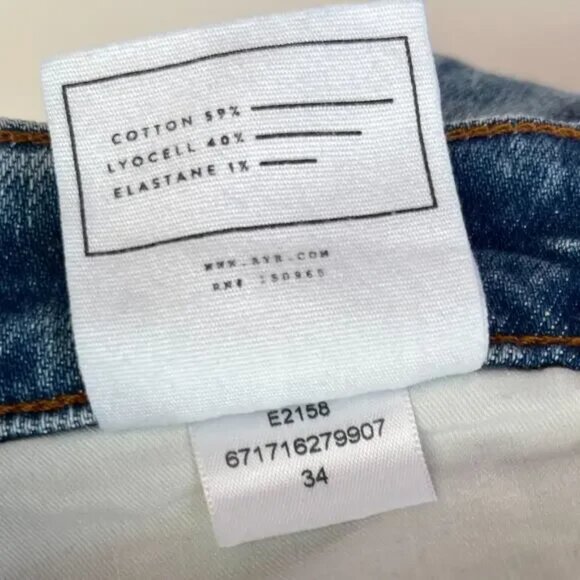 New AYR The LaLa Denim Jean Saturn Return Womens 34 Distressed - Picture 11 of 12